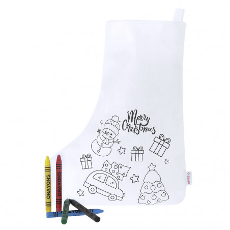 Meia de Natal para colorir