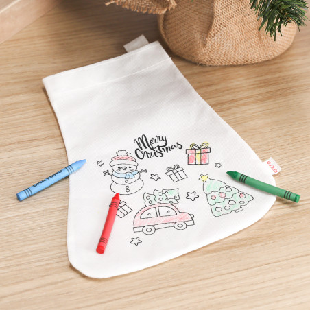 Meia de Natal para colorir