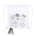 Mochila de Natal infantil para colorir