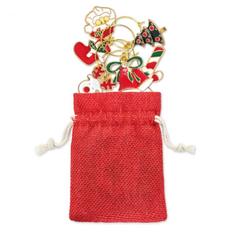 Conjunto de 6 aros de Natal para copos