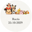 Disney em um adesivo personalizado de 5cm com fundo transparente