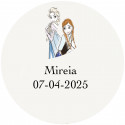 Etiquetas adesivas personalizadas de Frozen 5cm transparentes