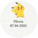 Etiqueta adesiva de pokemon para eventos 5cm transparente