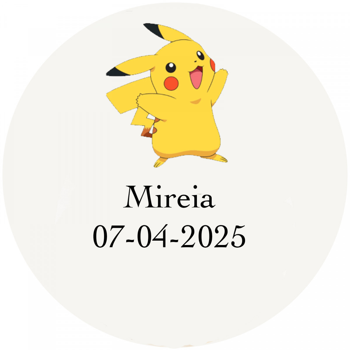 Etiqueta adesiva de pokemon para eventos 5cm transparente