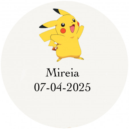 Etiqueta adesiva de pokemon para eventos 5cm transparente