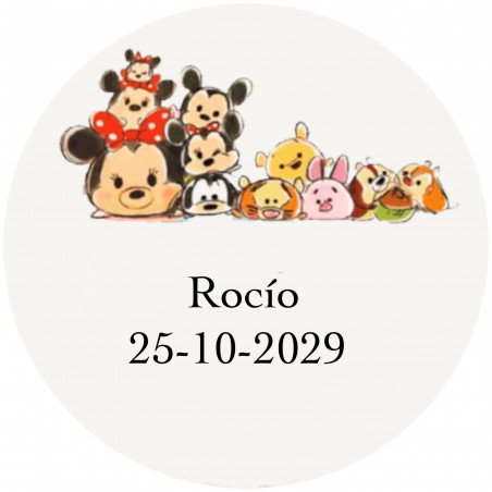 Adesivos transparentes personalizados disney 3cm