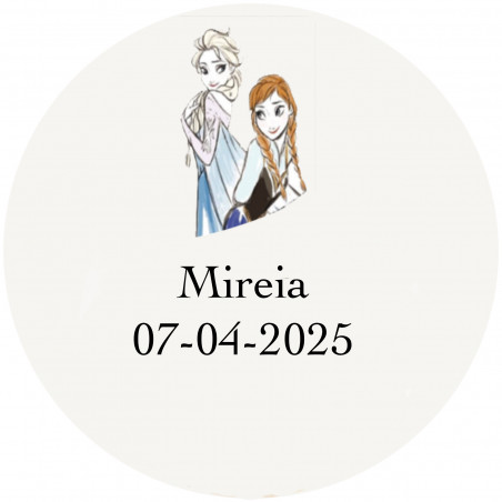 Adesivo personalizado transparente frozen 3cm