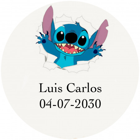 Adesivo personalizado do stitch com fundo transparente 3cm