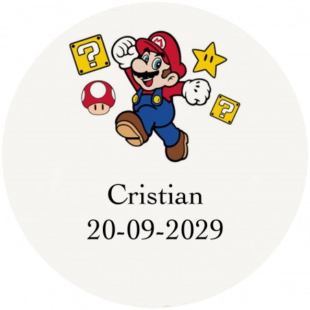 Super mario bros adesivo 3cm personalizado transparente