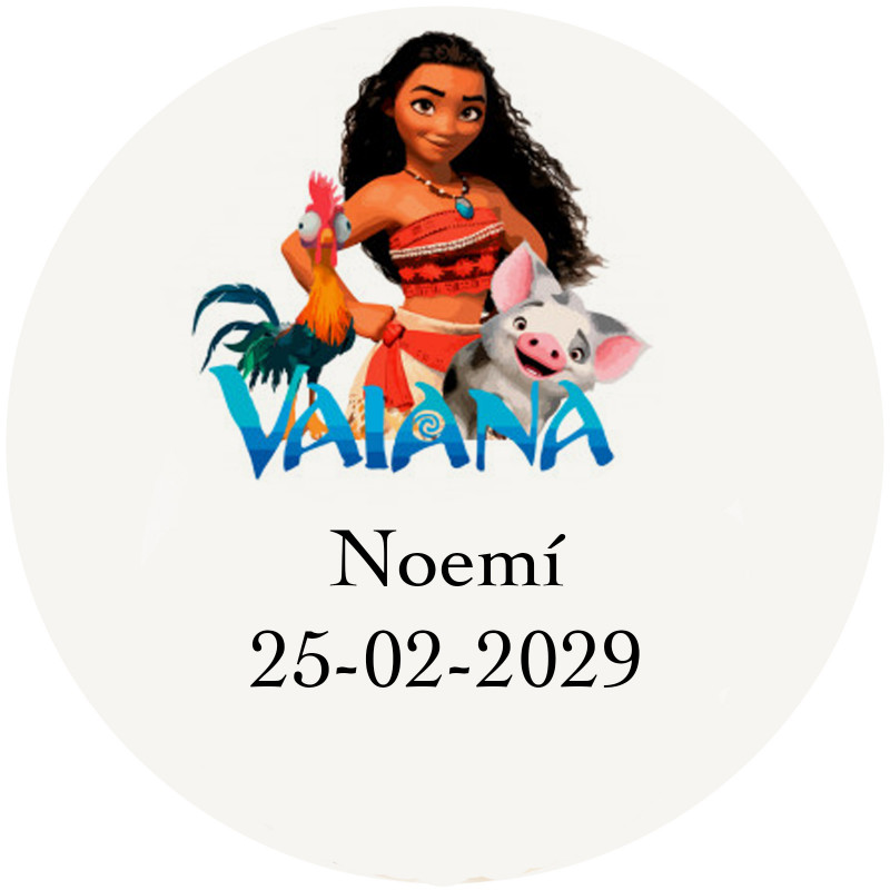 Vaiana moana adesivo redondo de 3cm transparente para decorações