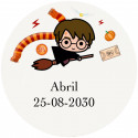 Harry potter adesivo personalizado mágico de 3cm transparente
