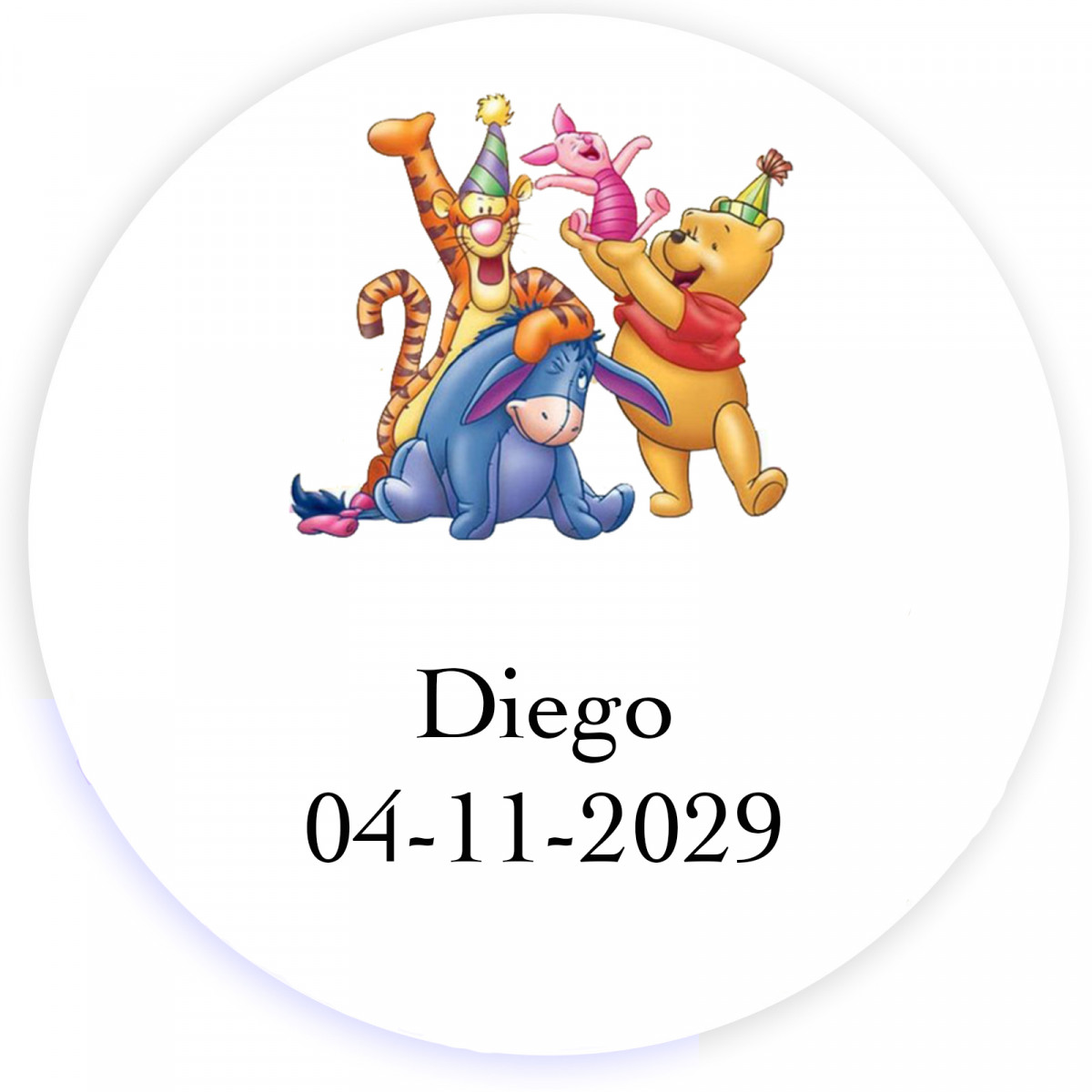 Adesivo de winnie the pooh 3cm para eventos especiais