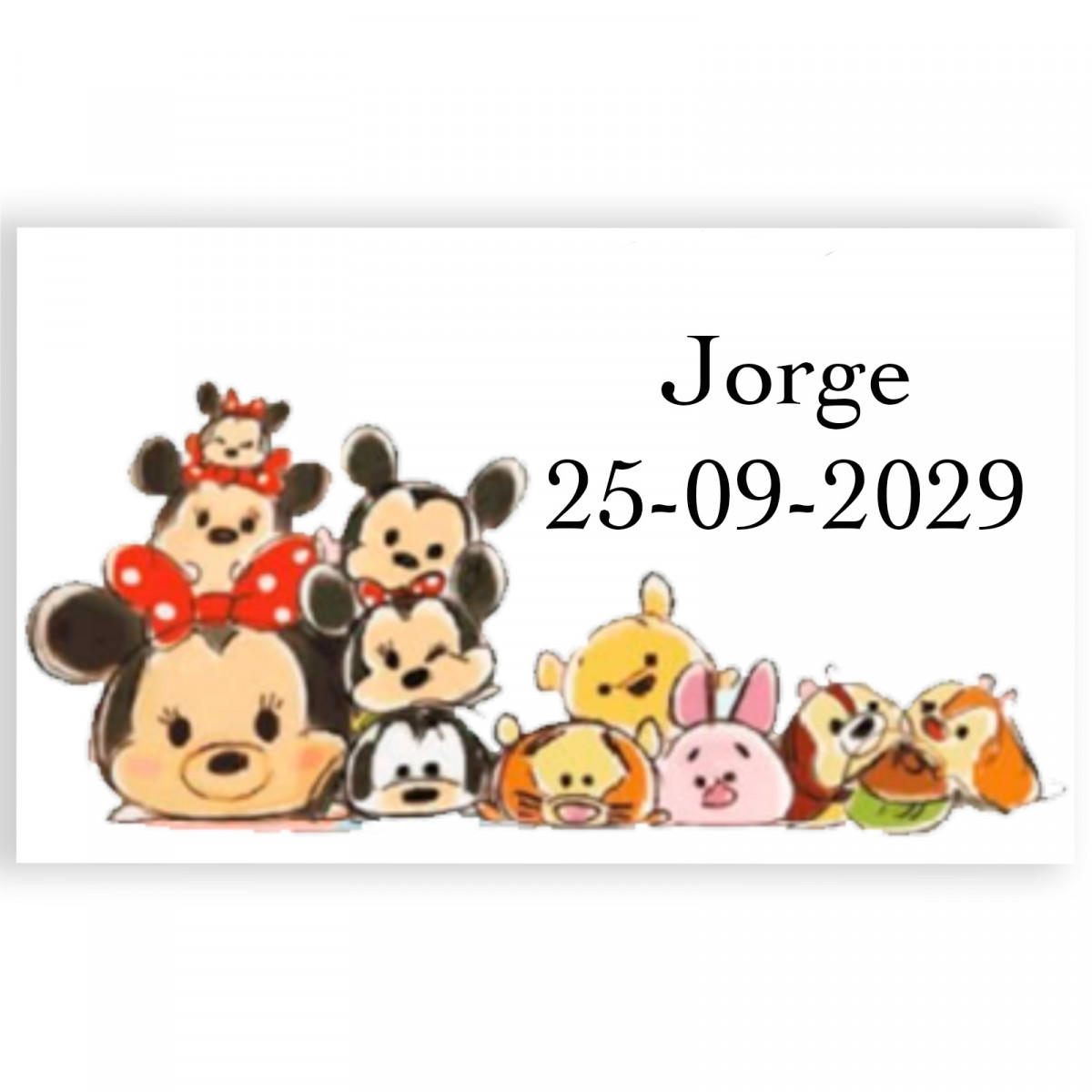 Adesivo clássico disney para eventos infantis 3x5cm
