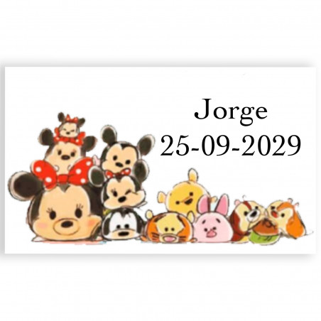 Adesivo clássico disney para eventos infantis 3x5cm
