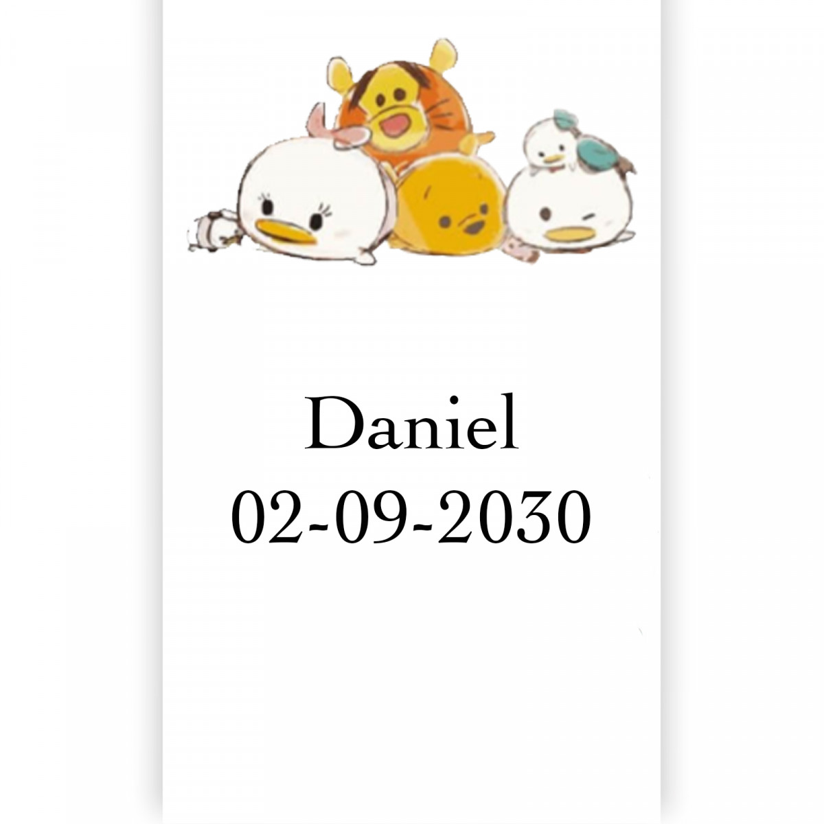 Disney adesivo personalizado 5x3cm com personagens bebês