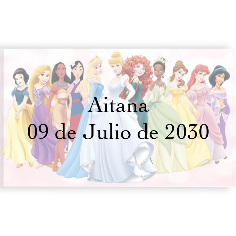 Princesas adesivos personalizados bonitos 3x5cm
