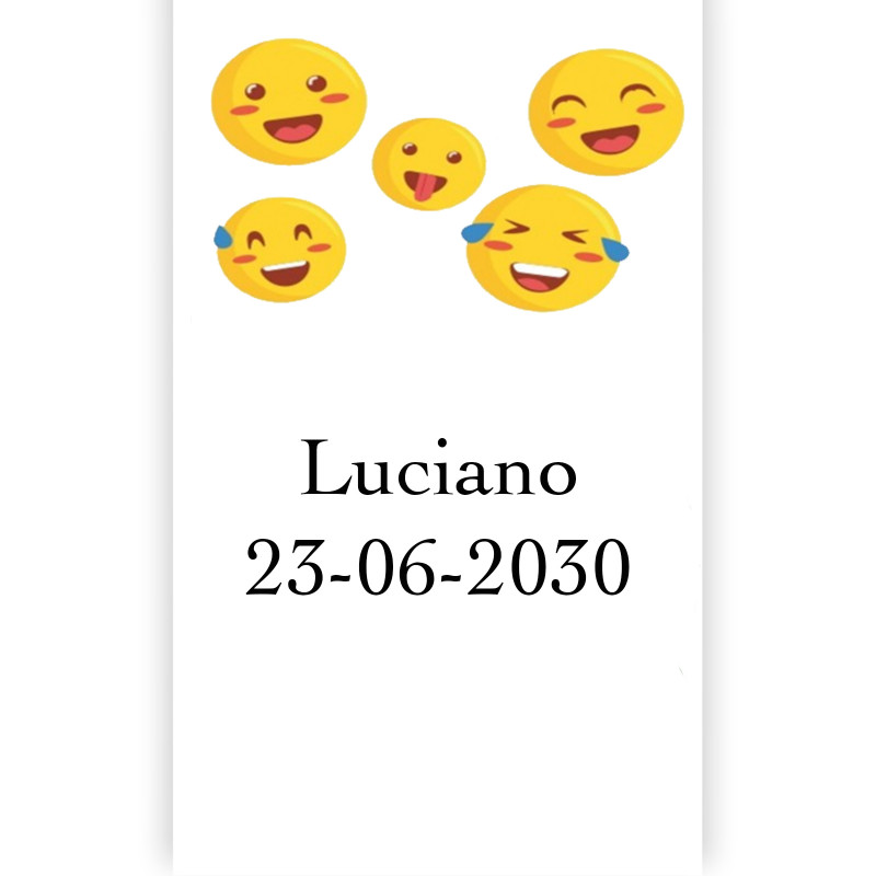 Emojis adesivo personalizado 3x5cm com fundo branco