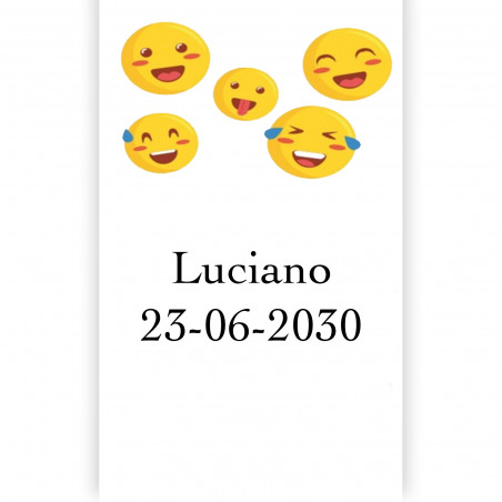 Emojis adesivo personalizado 3x5cm com fundo branco