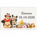 Adesivo personalizado da disney em formato transparente 3x5cm