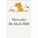 Etiqueta adesiva vertical disney 3x5cm transparente