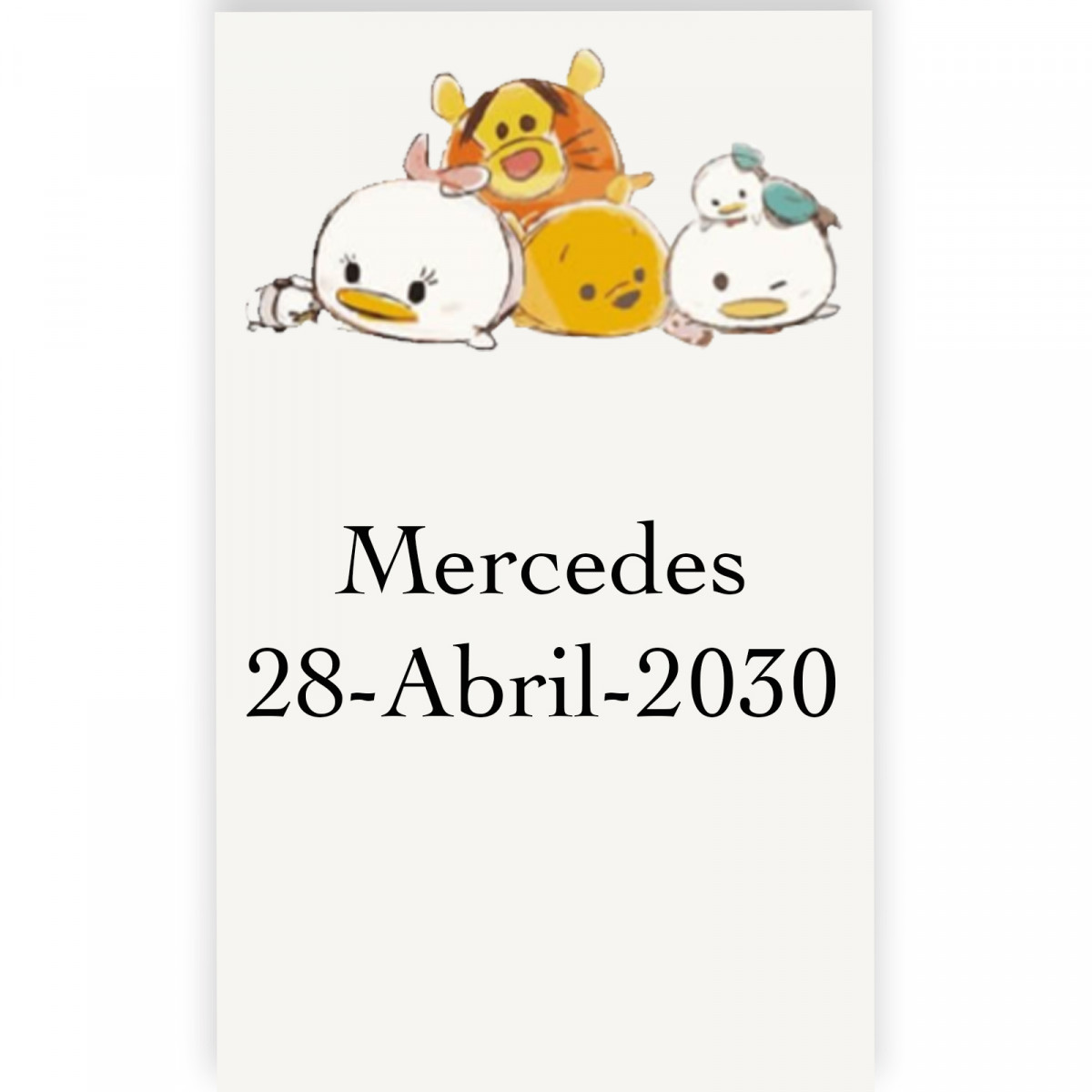 Etiqueta adesiva vertical disney 3x5cm transparente
