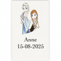 Etiqueta adesiva personalizada frozen com texto 3x5cm transparente