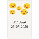 Emojis adesivos originais e divertidos personalizados fundo transparente 5x3cm