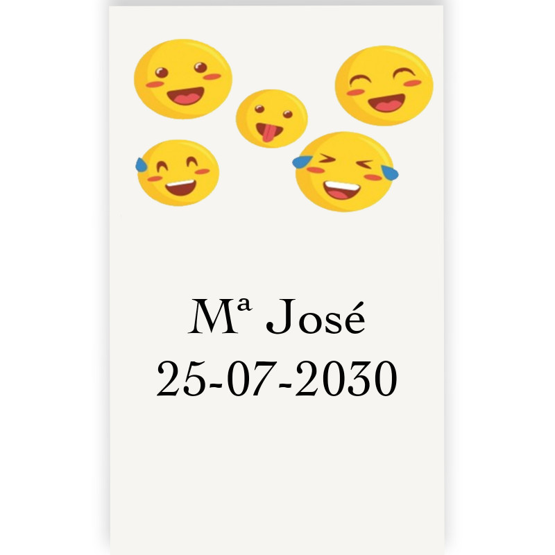 Emojis adesivos originais e divertidos personalizados fundo transparente 5x3cm