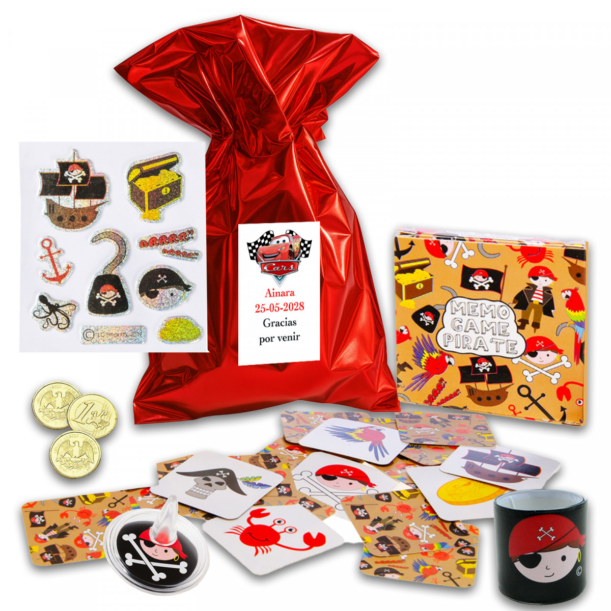 Cars pack de presentes infantis para eventos
