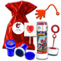 Spiderman bolsa metálica com detalhes divertidos infantis