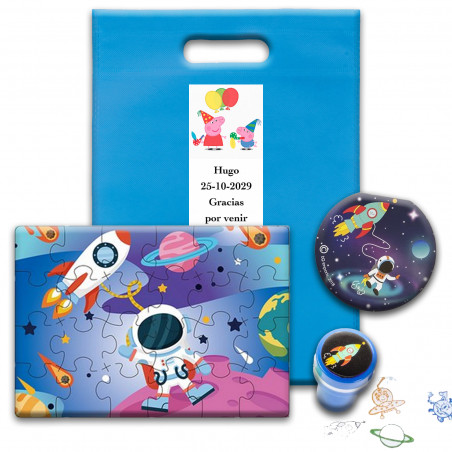 Peppa Pig, pacote de festa infantil com detalhes de astronauta