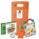 Vaiana Moana, bolsa piñata com jogo de construção e livro para colorir