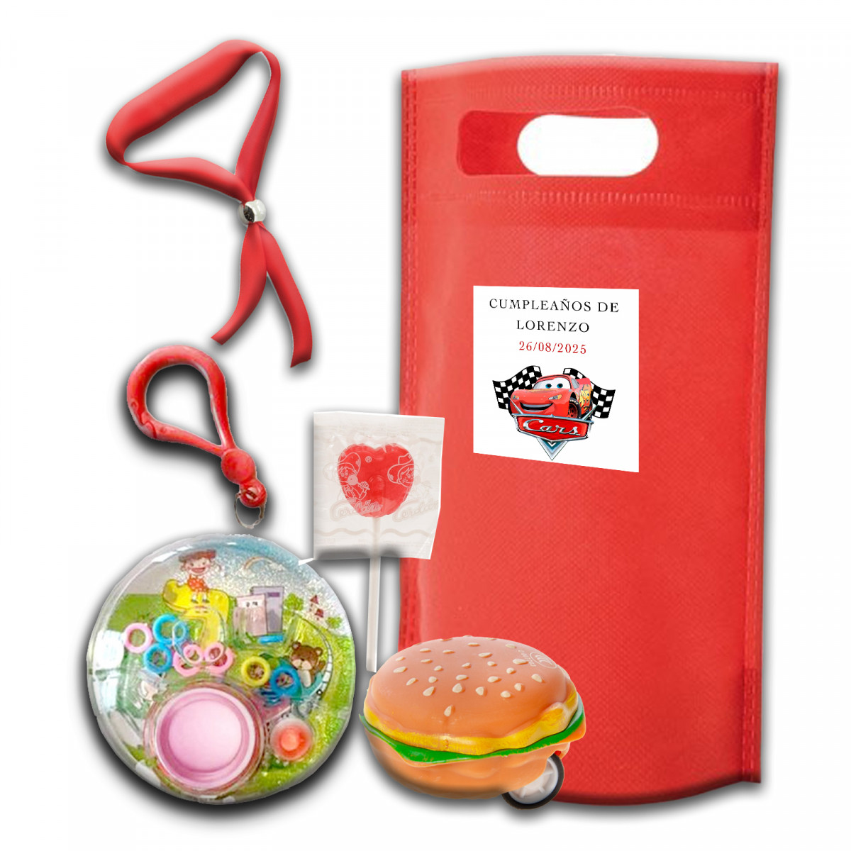 Cars, pack infantil com presentes divertidos para crianças