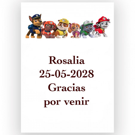 Bolsa patrulha canina com presentes para crianças em celebrações
