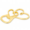 Abridor de garrafas dourado coração