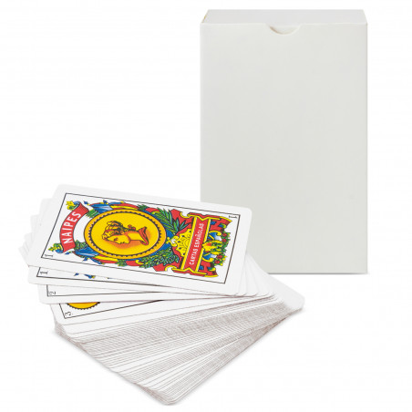 Detalhes para convidados baralho de cartas espanholas