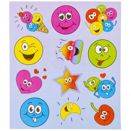 Emojis adesivos de rostos de emoção divertidos