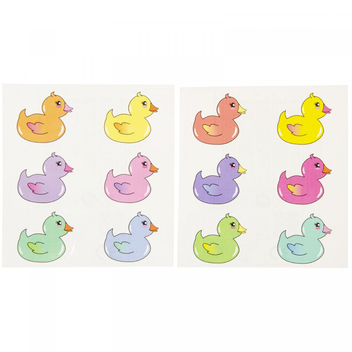 Tatuagens de patinhos de borracha para crianças