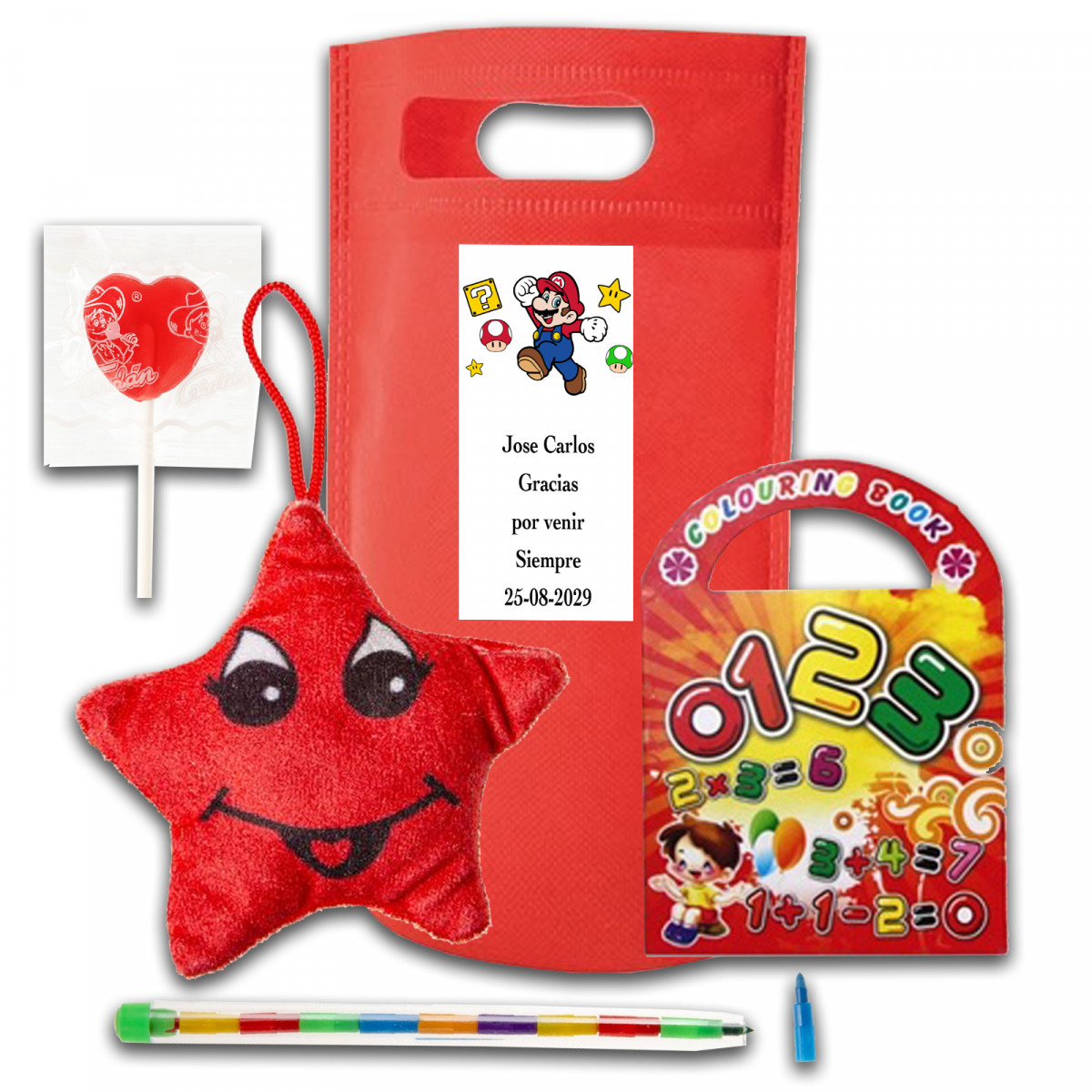 Súper mario bros bolsa de presentes para convidados de festas infantis