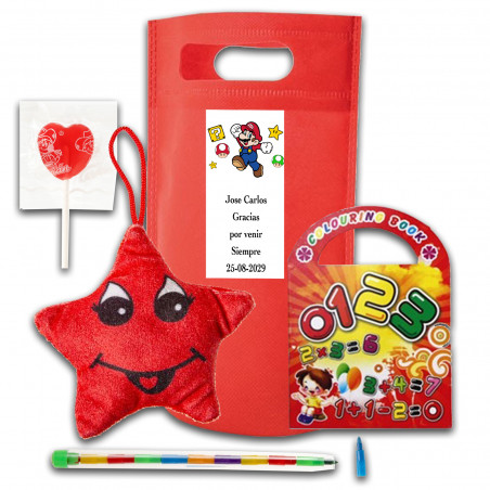 Súper mario bros bolsa de presentes para convidados de festas infantis