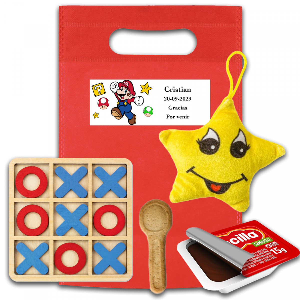 Súper mario bros bolsa com presentes divertidos para crianças