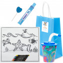 Bluey e bingo conjunto infantil marinho com doces
