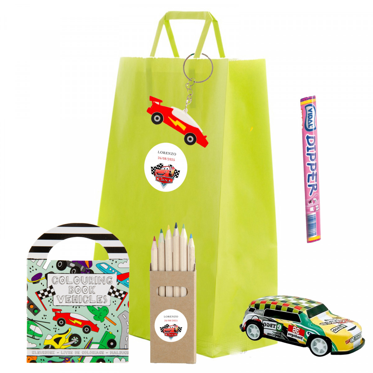 Cars pack infantil personalizado para convidados crianças