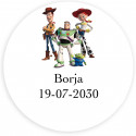 Mochila de futebol toy story com acessórios adesivos e doce
