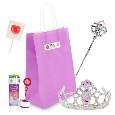 Bolsas de princesa personalizadas com detalhes para meninas
