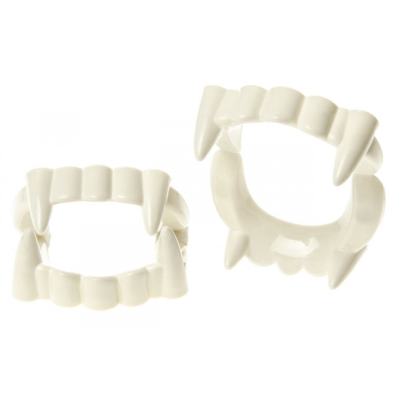 Dentes de vampiro de plástico para festas e eventos