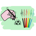 Lápis de cor estojo futebol