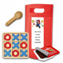 Mario bros jogo da velha com nocilla e biscoito