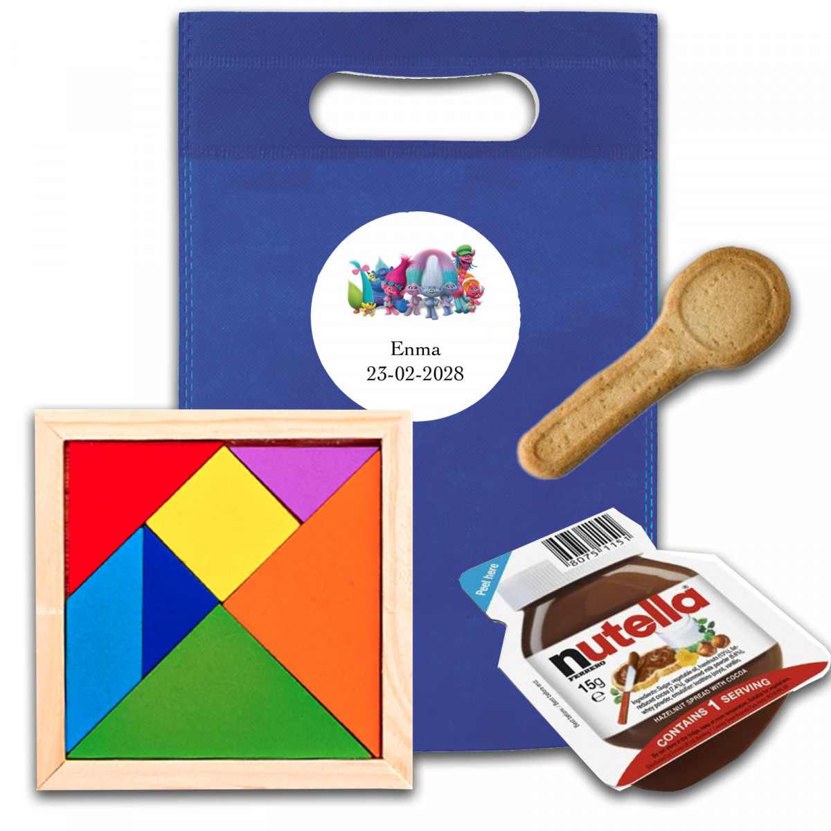 Trolls pacote de festa para crianças com tangram