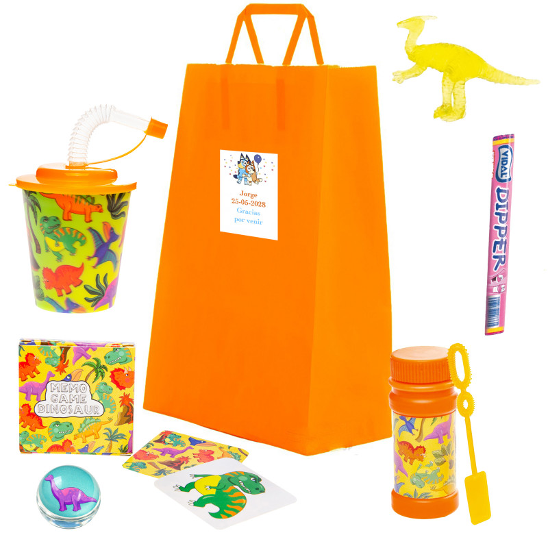 Bluey e Bingo bolsa para presentes infantis de dinossauros